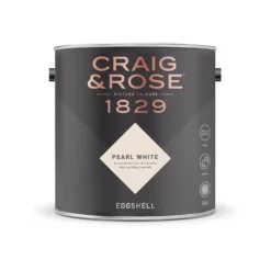 Craig & Rose 1829 Eggshell Paint Pearl White - 2.5L -Paint And Wallpaper Shop 12817969 1494832954735661