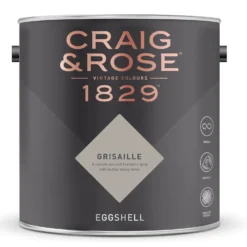 Craig & Rose 1829 Eggshell Paint Grisaille - 2.5L -Paint And Wallpaper Shop 12818537 2454833203923530