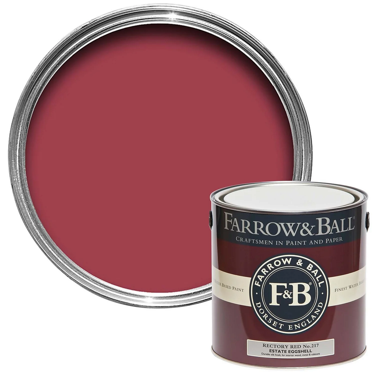 Farrow & Ball Estate Eggshell Paint Rectory Red - 2.5L 3 Farrow & Ball Estate Eggshell Paint Rectory Red - 2.5L