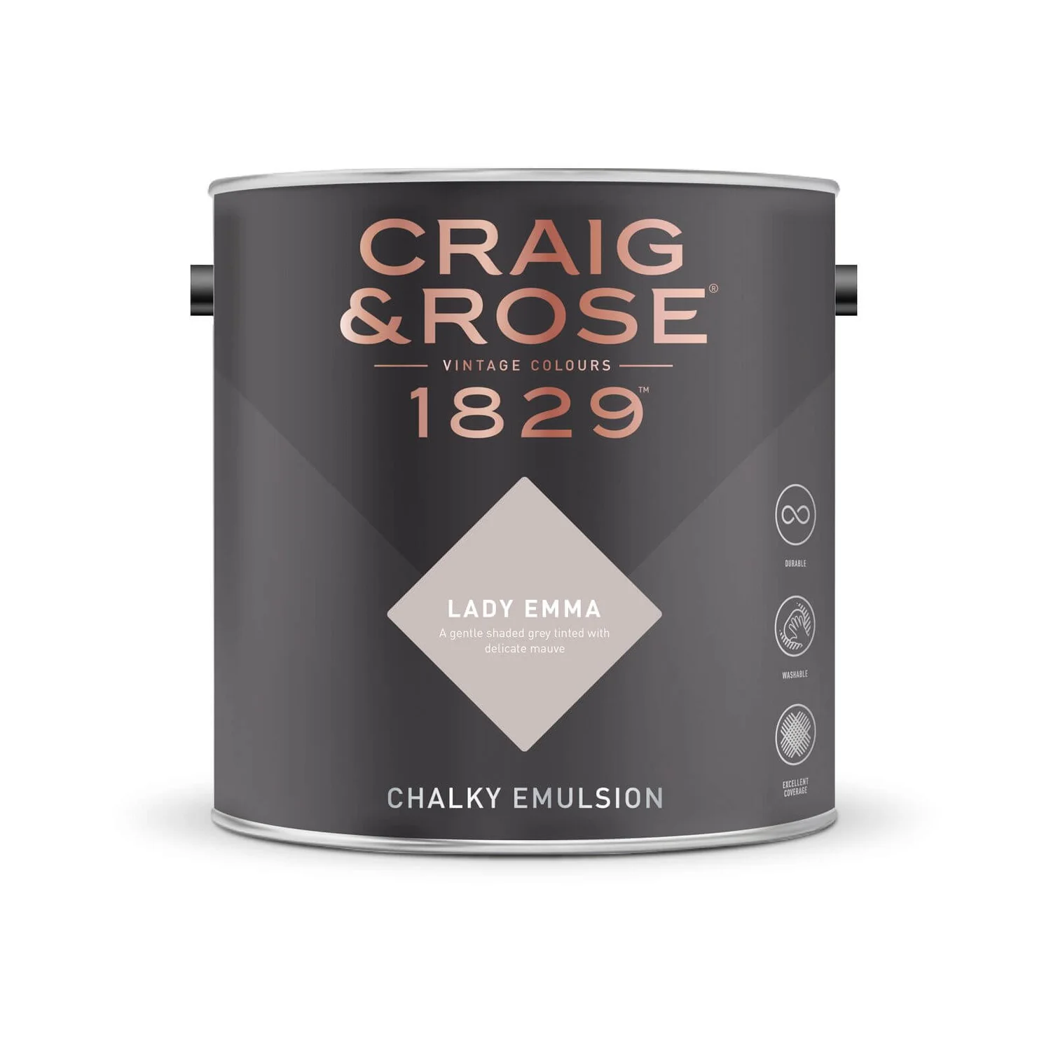 Craig & Rose 1829 Chalky Matt Emulsion Paint Lady Emma - 2.5L 4 Craig & Rose 1829 Chalky Matt Emulsion Paint Lady Emma - 2.5L - Image 2