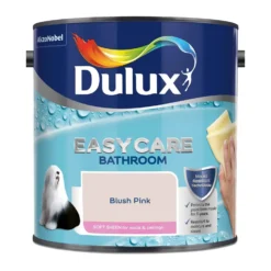 Dulux Easycare Bathroom Blush Pink Soft Sheen Paint - 2.5L -Paint And Wallpaper Shop 12819246 2014833218780286