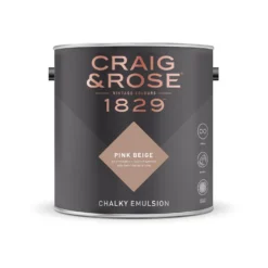 Craig & Rose 1829 Chalky Matt Emulsion Paint Pink Beige - 2.5L -Paint And Wallpaper Shop 12819301 2044833221633634