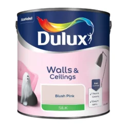 Dulux Silk Emulsion Paint Blush Pink - 2.5L -Paint And Wallpaper Shop 12819365 1414833218863809