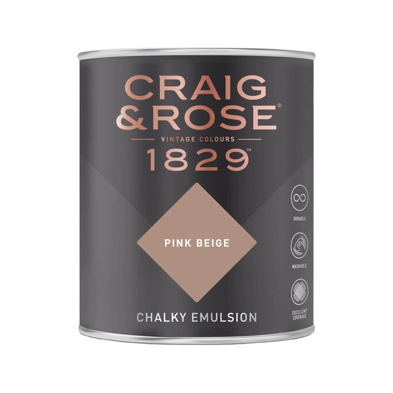 Craig & Rose 1829 Chalky Matt Emulsion Paint Pink Beige - 750ml 4 Craig & Rose 1829 Chalky Matt Emulsion Paint Pink Beige - 750ml - Image 2