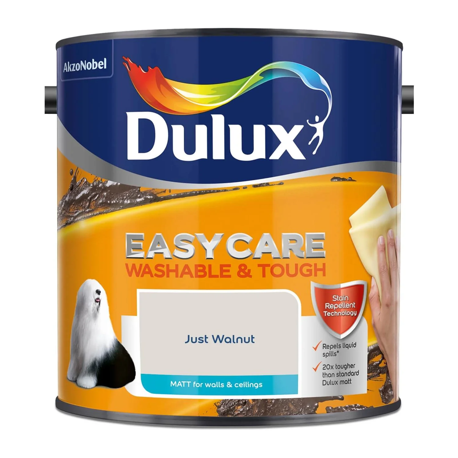 Dulux Easycare Washable & Tough Matt Paint Just Walnut - 2.5L 6 Dulux Easycare Washable & Tough Matt Paint Just Walnut - 2.5L - Image 4