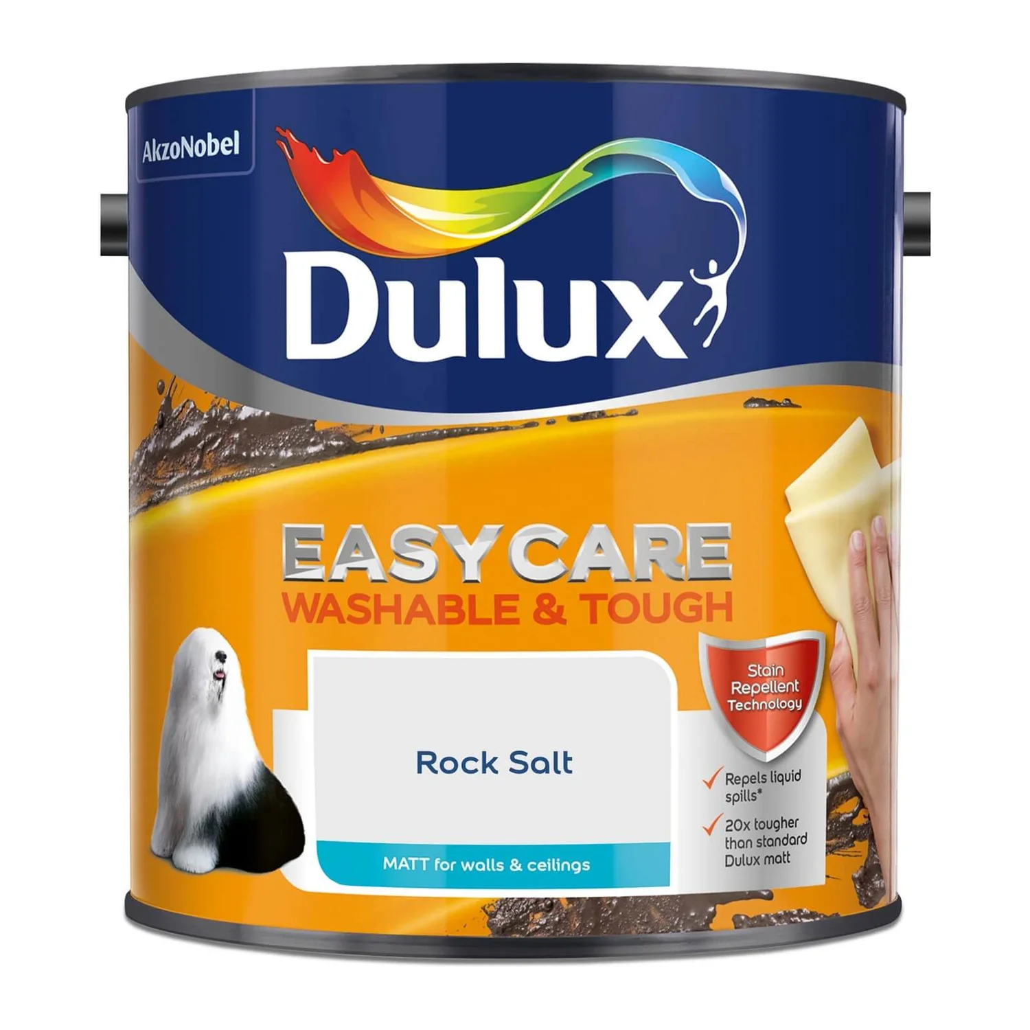 Dulux Easycare Washable & Tough Matt Paint Rock Salt - 2.5L 6 Dulux Easycare Washable & Tough Matt Paint Rock Salt - 2.5L - Image 4
