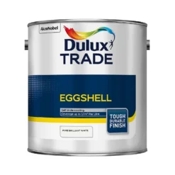 Dulux Trade Eggshell Paint Pure Brilliant White - 2.5L