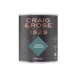 Craig & Rose 1829 Eggshell Paint French Turquoise - 750ml 5 Craig & Rose 1829 Eggshell Paint French Turquoise - 750ml -Paint And Wallpaper Shop 12820055 1094833221630409