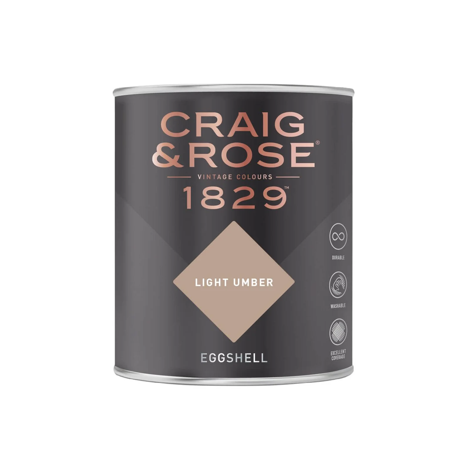 Craig & Rose 1829 Eggshell Paint Light Umber - 750ml 4 Craig & Rose 1829 Eggshell Paint Light Umber - 750ml - Image 2