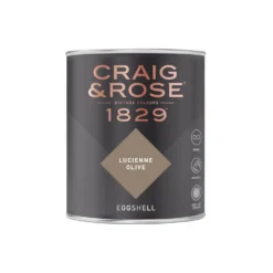 Craig & Rose 1829 Eggshell Paint Lucienne Olive - 750ml -Paint And Wallpaper Shop 12820190 2104833222630285