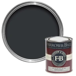 Farrow & Ball Modern Eggshell Paint Pitch Black - 750ml