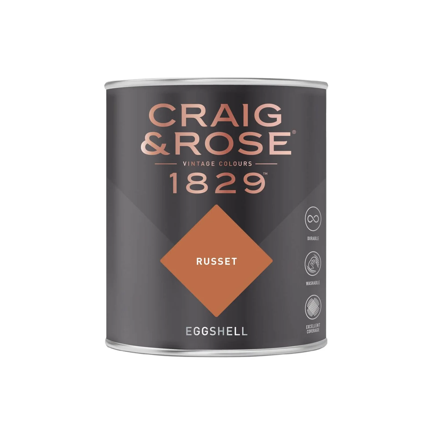 Craig & Rose 1829 Eggshell Paint Russet - 750ml 4 Craig & Rose 1829 Eggshell Paint Russet - 750ml - Image 2