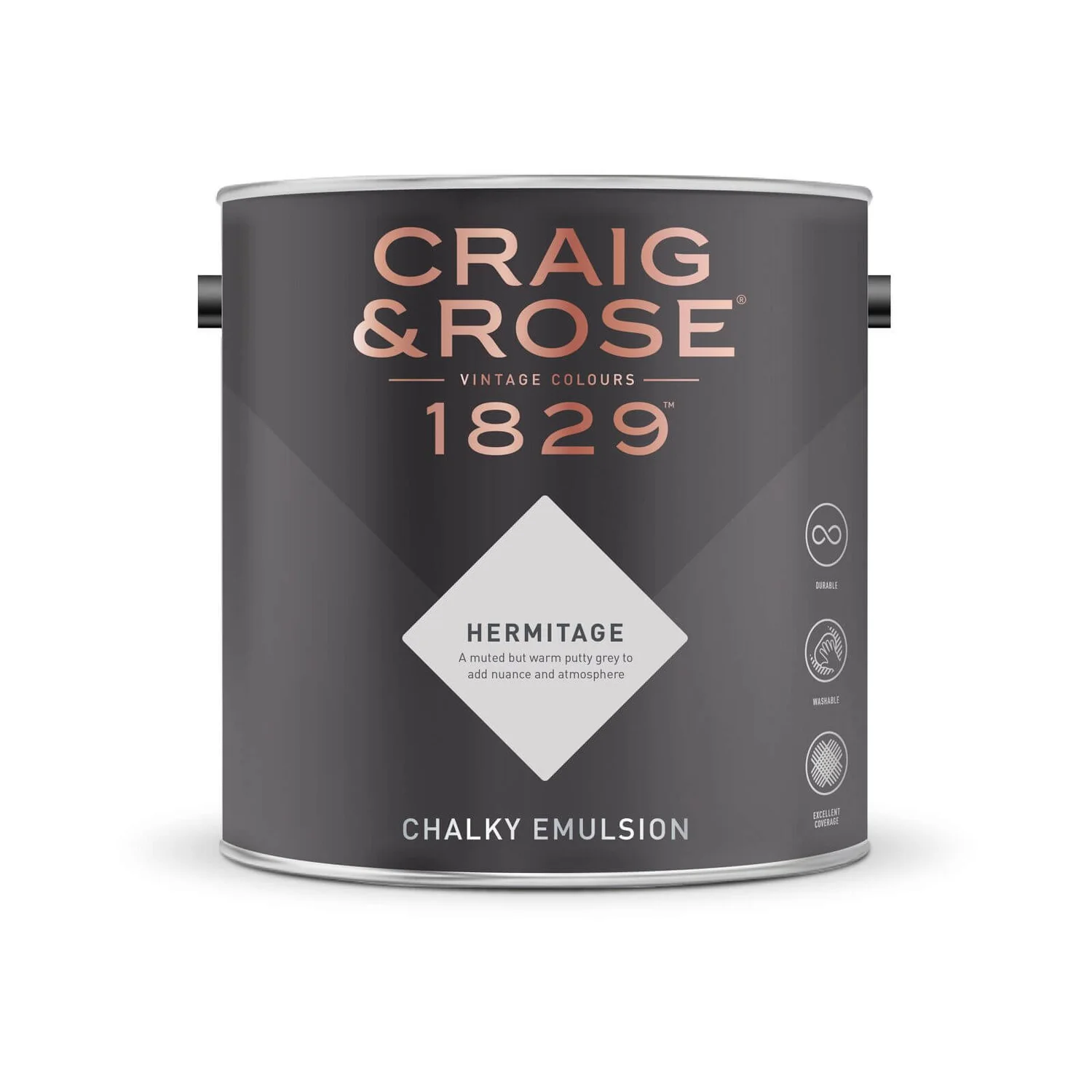 Craig & Rose 1829 Chalky Emulsion Paint Hermitage - 2.5L 4 Craig & Rose 1829 Chalky Emulsion Paint Hermitage - 2.5L - Image 2