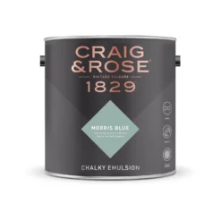 Craig & Rose 1829 Chalky Matt Emulsion Paint Morris Blue - 2.5L -Paint And Wallpaper Shop 12820674 1434832993015793