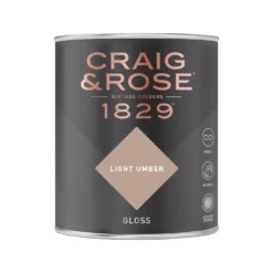 Craig & Rose 1829 Gloss Paint Light Umber - 750ml -Paint And Wallpaper Shop 12820848 5604833224422125