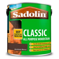 Sadolin Classic All Purpose Woodstain Jacobean Walnut - 2.5L -Paint And Wallpaper Shop 12821236 4934951406595585