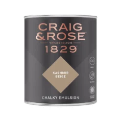 Craig & Rose 1829 Chalky Emulsion Paint Kashmir Beige - 750ml 5 Craig & Rose 1829 Chalky Emulsion Paint Kashmir Beige - 750ml -Paint And Wallpaper Shop 12821674 1974833171756453