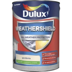 Dulux Weathershield All Weather Smooth Masonry Paint Gardenia - 5L