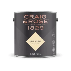 Craig & Rose 1829 Eggshell Paint Adam Cream - 2.5L -Paint And Wallpaper Shop 12822877 2004833169028670
