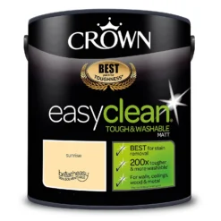 Crown Easyclean® Washable & Wipeable Multi Surface Matt Paint Sunrise® - 2.5L -Paint And Wallpaper Shop 12823454 6274857377623728