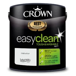 Crown Easyclean® Washable & Wipeable Multi Surface Matt Paint Chalky White® - 2.5L -Paint And Wallpaper Shop 12823594 1914857377861877