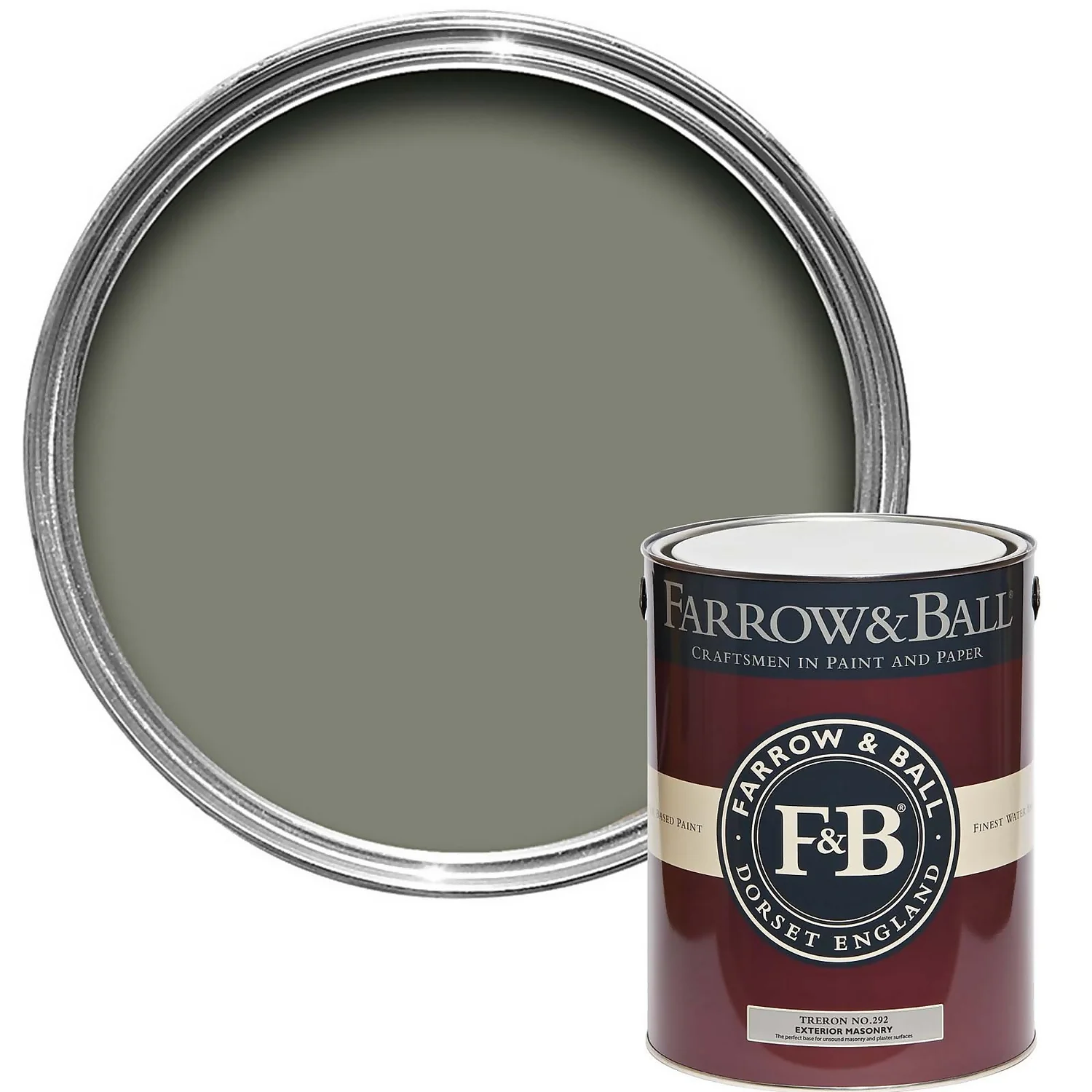 Farrow & Ball Exterior Masonry Paint Treron - 5L 3 Farrow & Ball Exterior Masonry Paint Treron - 5L