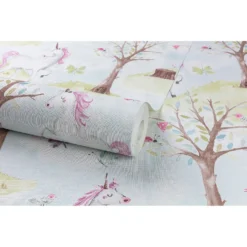 Grandeco Unicorns Teal Wallpaper -Paint And Wallpaper Shop 12826769 1414875702753264