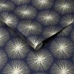 Sublime Fire Circle Gold Wallpaper -Paint And Wallpaper Shop 12828920 1714833171829665