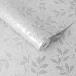 Superfresco Milan Trail Silver Wallpaper -Paint And Wallpaper Shop 12829363 4164833171383148