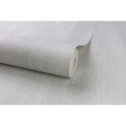 Grandeco Royal House Fabric Plain Grey Wallpaper -Paint And Wallpaper Shop 12830403 1234875702140025