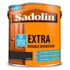 Sadolin Extra Durable Woodstain Ebony - 2.5L -Paint And Wallpaper Shop 12832497 5004951407132633
