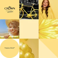 Crown Walls & Ceilings Matt Emulsion Paint Happy Daze - Tester 40ml -Paint And Wallpaper Shop 12832657 1164977310299939