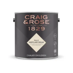Craig & Rose 1829 Chalky Emulsion Paint Pale Mortlake Cream - 5L -Paint And Wallpaper Shop 12832981 1584832975214591