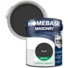 Homebase Smooth Masonry Paint - Black 5L -Paint And Wallpaper Shop 12833264 1014831918537941