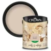 Crown Walls & Ceilings Silk Emulsion Paint Toasted Almond - 5L -Paint And Wallpaper Shop 12833721 8784966161718458