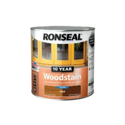 Ronseal 10 Year Woodstain Oak Satin - 750ml -Paint And Wallpaper Shop 12833725 3154946171251959