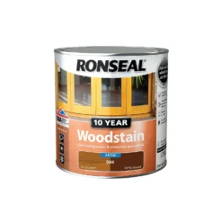 Ronseal 10 Year Woodstain Oak Satin - 2.5L -Paint And Wallpaper Shop 12833728 1274946171836824