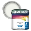 Homebase Matt Emulsion Paint Pure Brilliant White - 2.5L -Paint And Wallpaper Shop 12833747 3824831917720033
