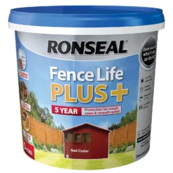 Ronseal Fence Life Plus Paint Red Cedar - 5L -Paint And Wallpaper Shop 12834175 4714942087159698