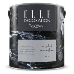 ELLE Decoration By Crown Flat Matt Paint Crushed Moonstone - 2.5L -Paint And Wallpaper Shop 12834332 1334873580569353