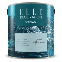 ELLE Decoration By Crown Flat Matt Paint Wave After Wave - 2.5L -Paint And Wallpaper Shop 12834474 3314873582465827