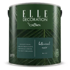 ELLE Decoration By Crown Flat Matt Paint Botanical Noir - 2.5L -Paint And Wallpaper Shop 12834477 1174873582456581
