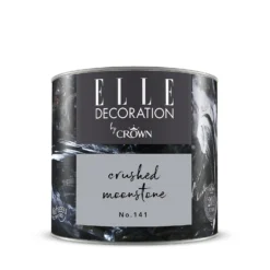 ELLE Decoration By Crown Flat Matt Paint Crushed Moonstone - Tester 125ml -Paint And Wallpaper Shop 12834787 9354873590598371
