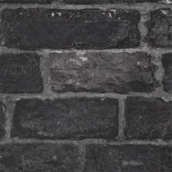 Fresco House Brick Black Wallpaper -Paint And Wallpaper Shop 12835581 1324832954276208