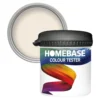 Homebase Matt Emulsion Paint Opal Cream - Tester 90ml -Paint And Wallpaper Shop 12835807 1124831941964317