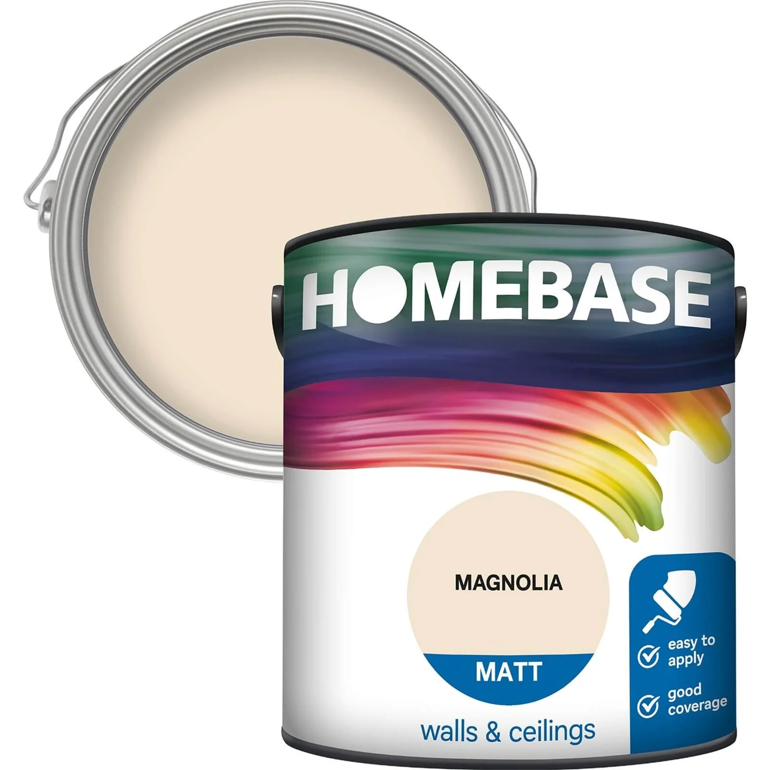 Homebase Matt Emulsion Paint Magnolia - 2.5L 3 Homebase Matt Emulsion Paint Magnolia - 2.5L
