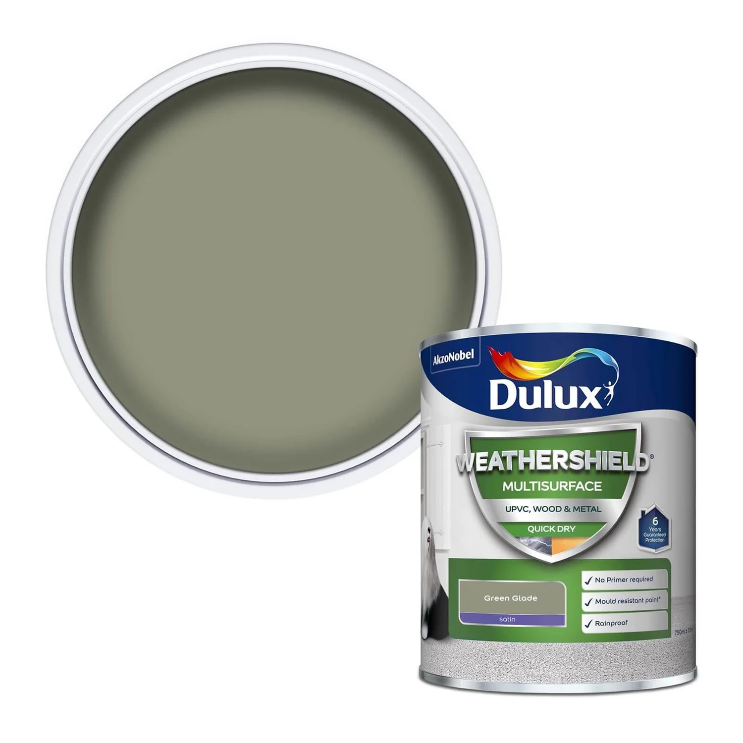 Dulux Weathershield Multi Surface Paint Green Glade - 750ml 3 Dulux Weathershield Multi Surface Paint Green Glade - 750ml