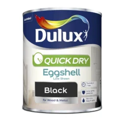 Dulux Quick Dry Eggshell Paint Black - 750ml -Paint And Wallpaper Shop 12837024 3664832979360015
