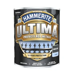 Hammerite Ultima Smooth Metal Paint - Grey - 750ml -Paint And Wallpaper Shop 12837049 1664832979911184