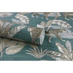 Grandeco Leopard Teal Paste The Wall Wallpaper -Paint And Wallpaper Shop 12837441 1384873385323806